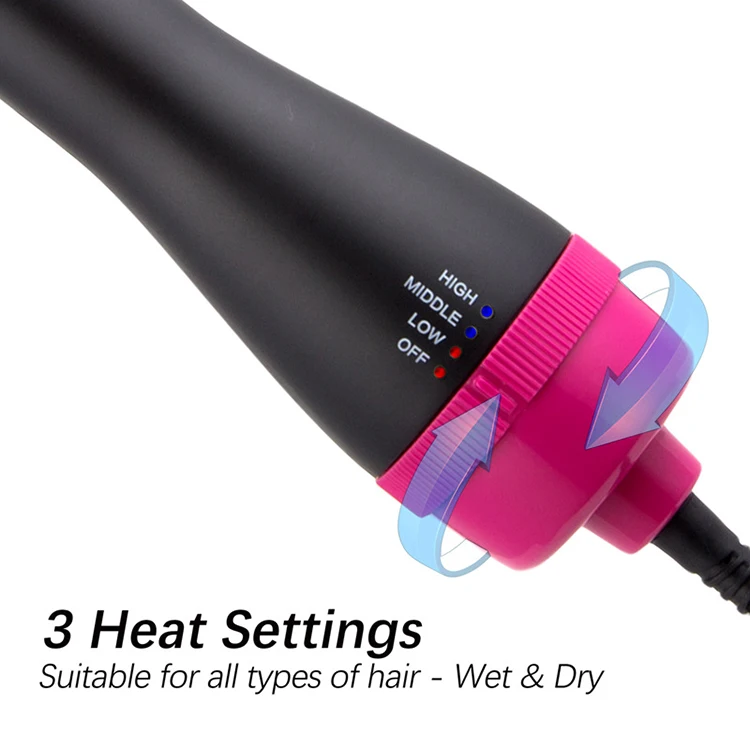 Peine de aire caliente para secador cabello y voluminizador Cepillo