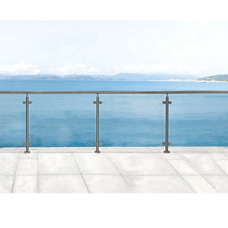 Stainless Steel Balustrade Post Glass Railing Indoor And Outdoor Baluster For Staircase