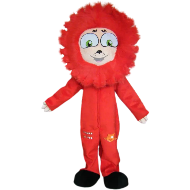 Custom soft plush slim red lion mascot costumes with wholesale price