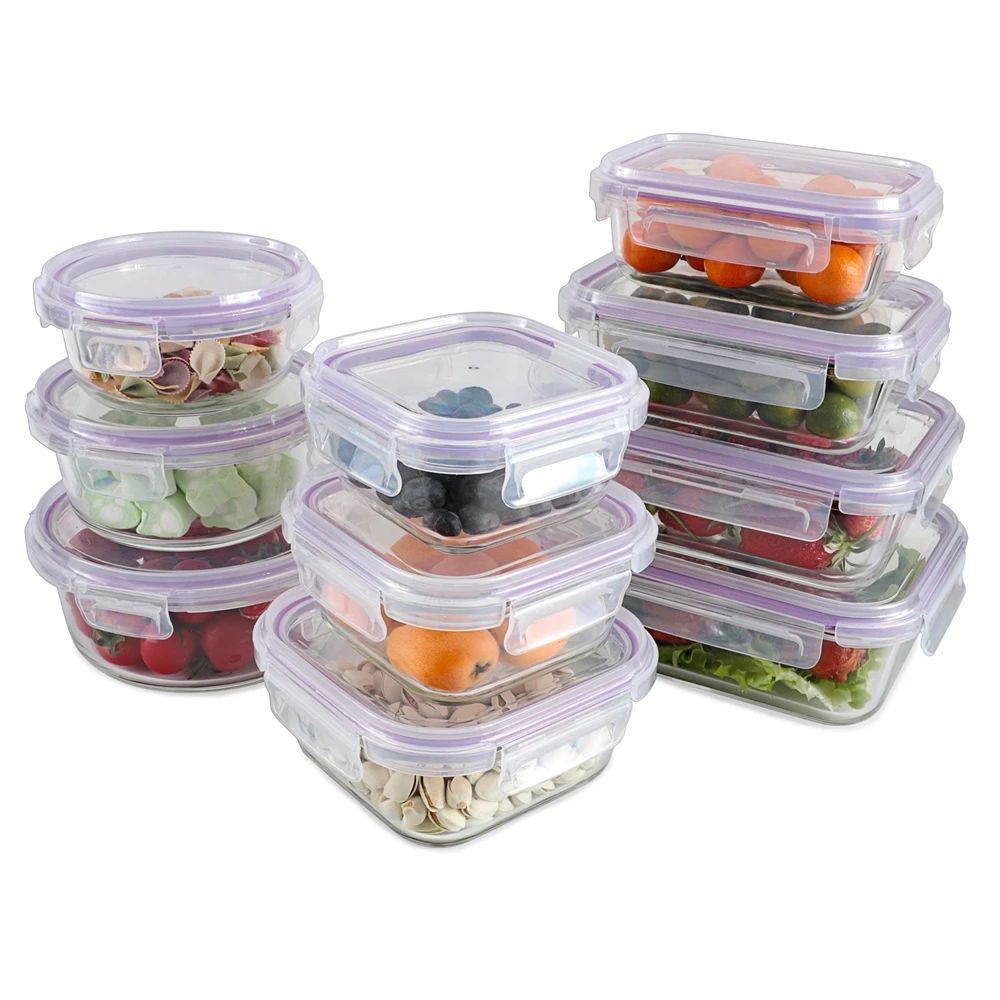 Рекламный подарок стеклянный контейнер для еды с крышкой герметичный обеда borosil
