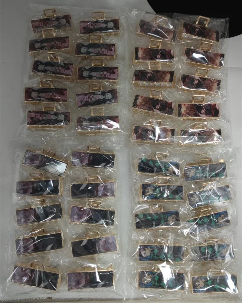 Demon Slayer Kamado Tanjirou Head Horsetail Clip Hair Accessories Japanese Anime Cartoon Character Kamado Nezuko Hairclip Metal