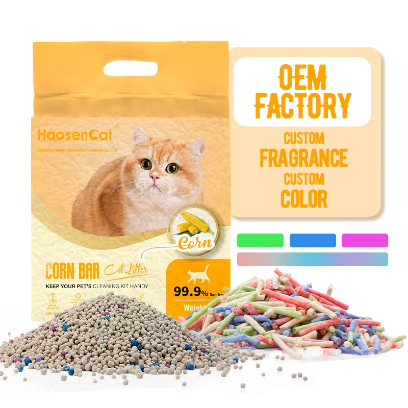 Factory Direct Sales Price Custom Flavors Odor Control Low Tracking Natural Clumping Sand Bentonite Tofu Cat Litter
