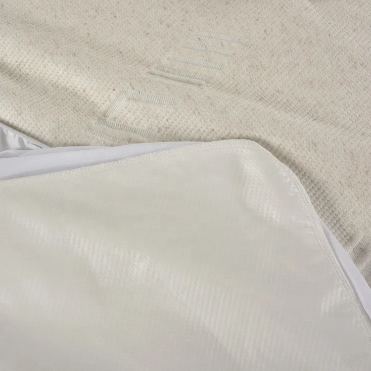 
Comfortable Nature Organic Cotton and Linen fiber Jacquard fabric TPU back waterproof mattress protector mattress cover 