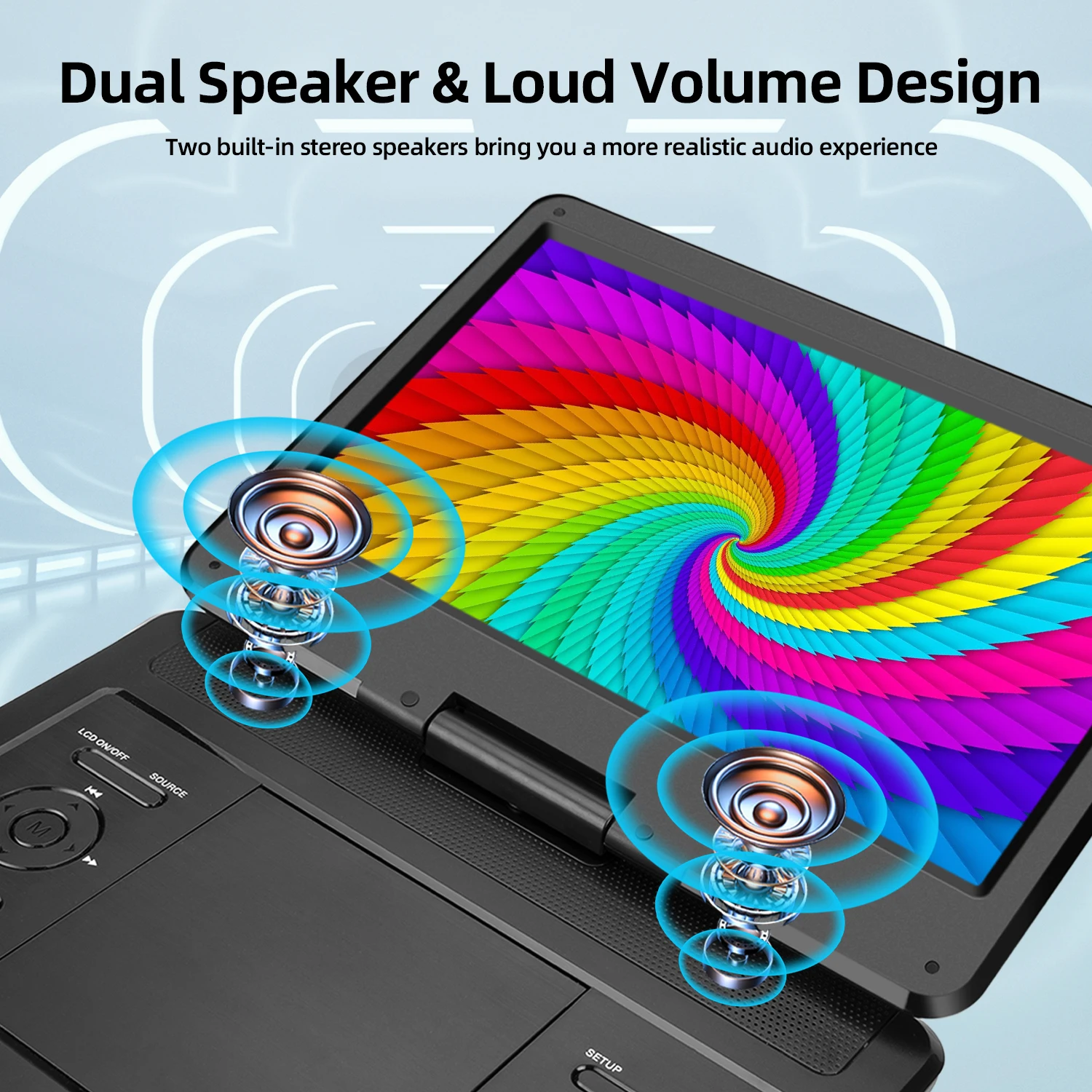 14.0 inch Portable TV  With Battery and HD input Mini TV  Portable DVD /Digital Support ATSC/ISDB-T/DVB-T2