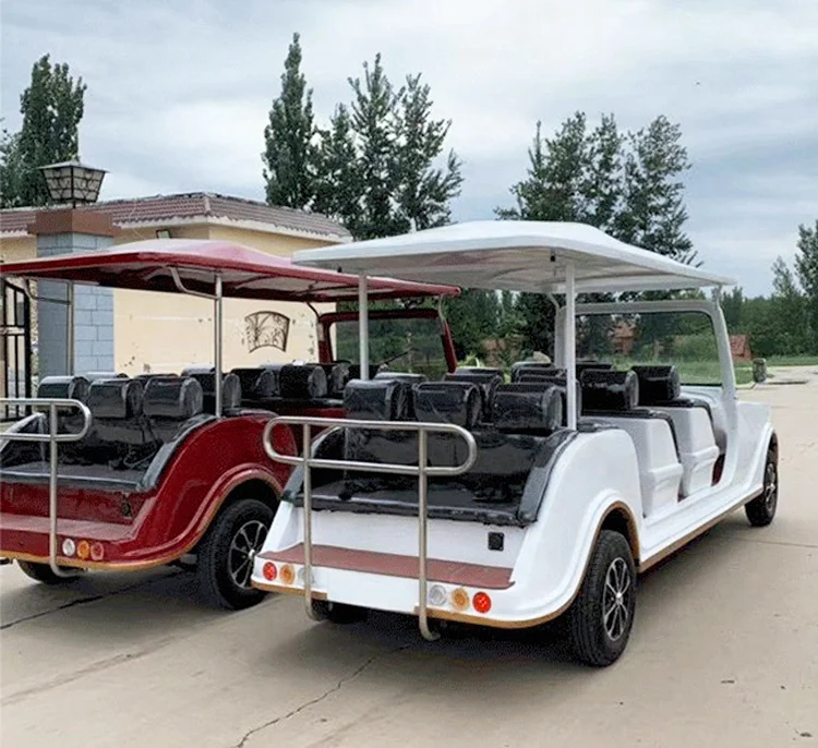 China 12 passengers Electric Vintage golf Cart Classic Sightseeing Car shuttle