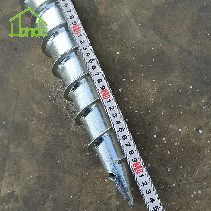 High Quality Screw Pile Driver Ground Screw With Flange Plate Steel Galvanized Beach Umbrella Sand Anchor