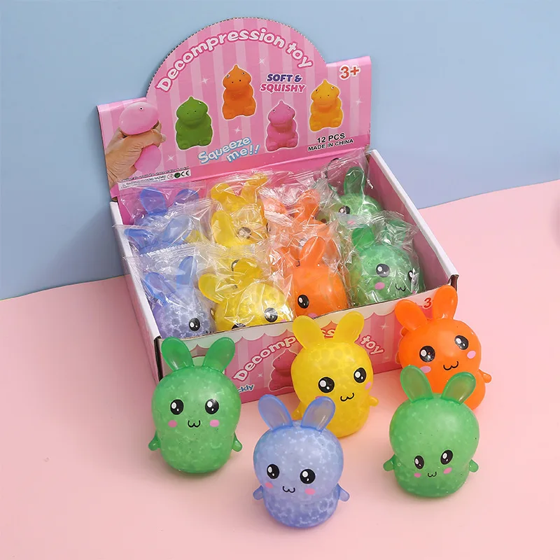 Squishy Kids Adults Stress Fidget Balls Filled With Water Beads To Relax For Easter Bunny Fidget Sensory Toys