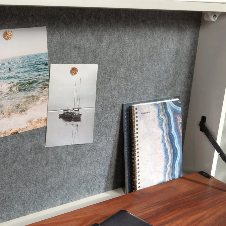 Space Saving Folding Wall Hanging Table Floating Wall Mount Laptop Desk in White and Walnut