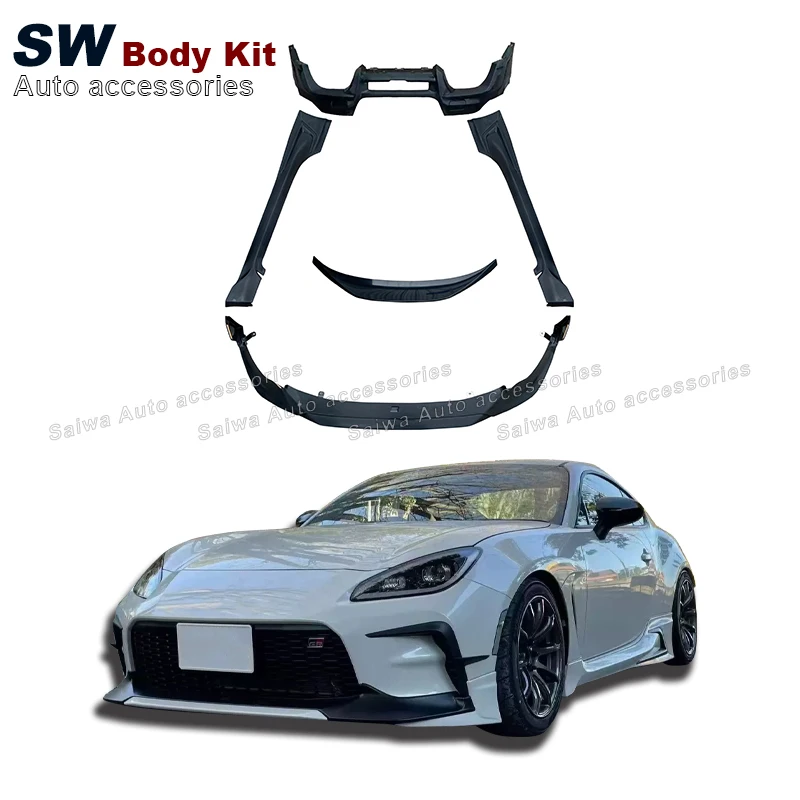 Car Body Kits For Toyota GR86/Subaru BRZ TRD Style Front/Rear Bumper Lip Separator Side Skirt Rear Spoiler 2021-2022