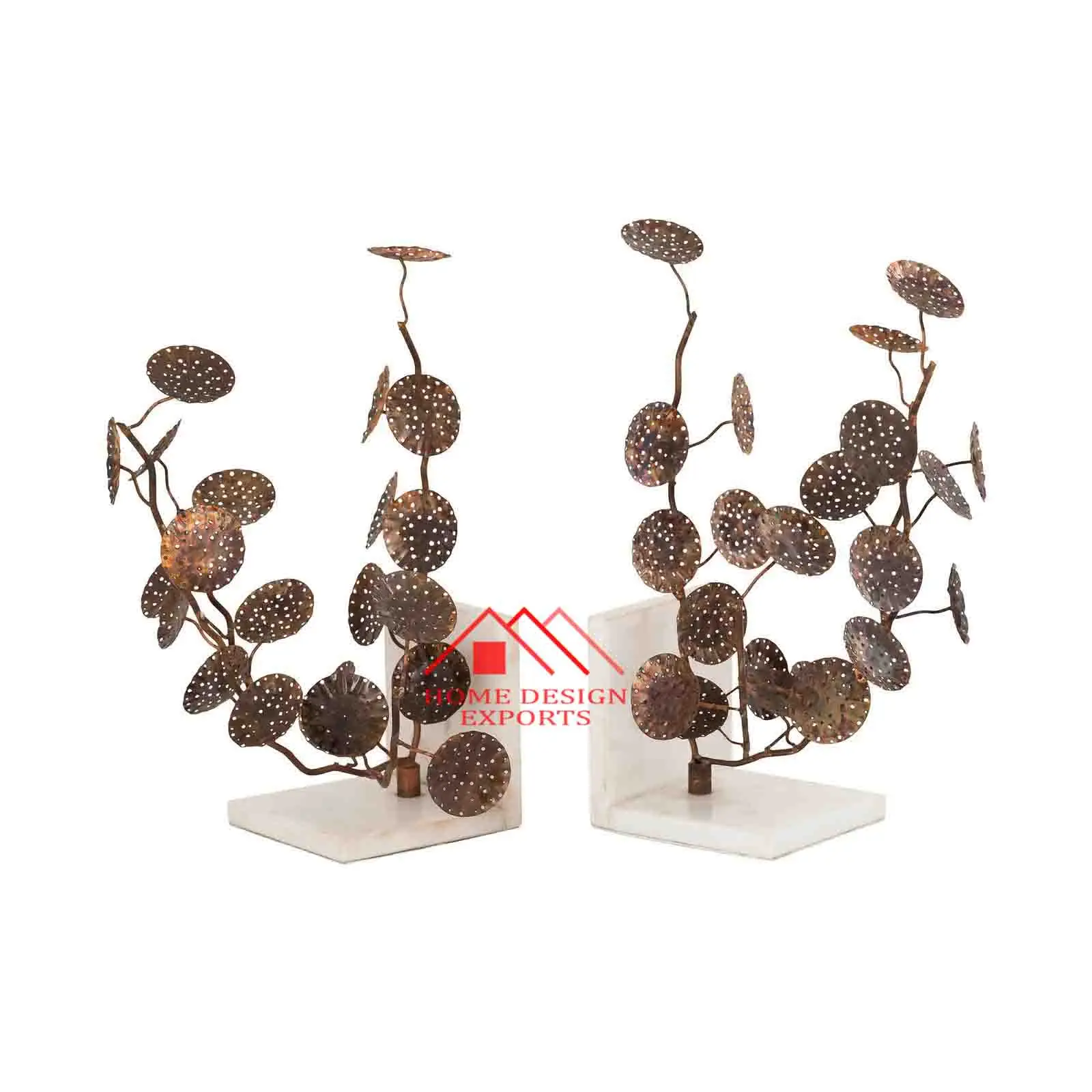 2024 New Arrival Home Tabletop Metal Designer Bookends For Library Casting Gold Desk Bookends Arts And Craft Customized Bookends