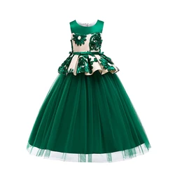 wholesale high quality latest flower party frock designs baby girl evening stylish party dress
