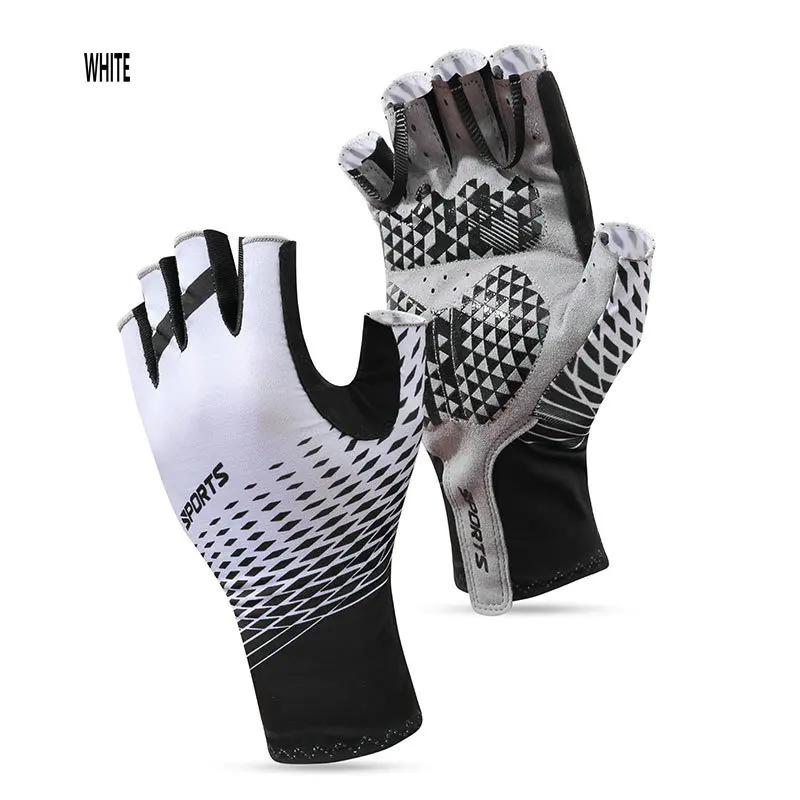 Factory wholesale summer half finger cycling gloves breathable cooling sun protection bike gloves custom antislip cycling gloves