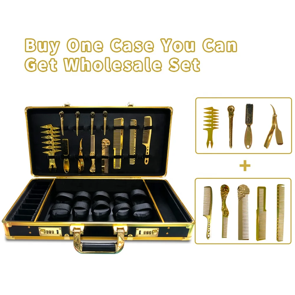 High Quality Custom Barber Hairdressing Tools Case Set With Password Aluminum Organizer Box Durable Suitcase Holder For Stylist