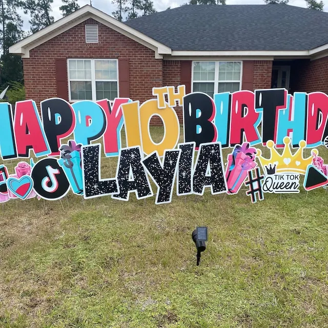 Factory customization we buy houses cash sports yard sign stake stands metal plaque display rack stork yard sign