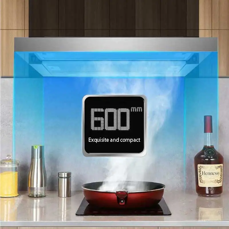 Touch Control Ducted Kitchen Cooker Hood Auto Cleaner Slide Out Kitchen Hood with Filter Smart Kitchen Appliances Range Hood