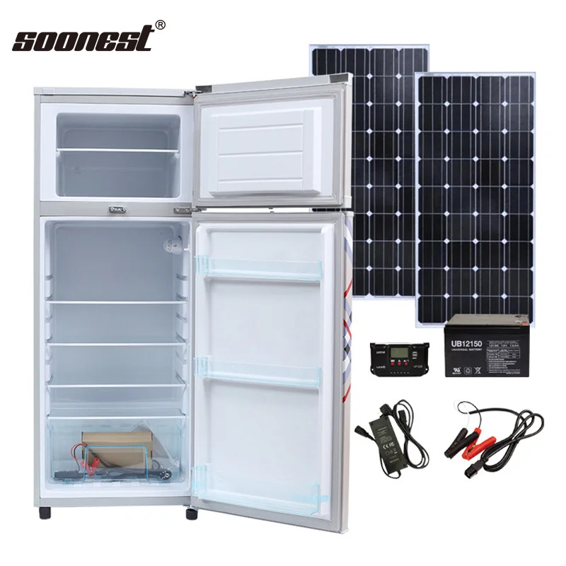 Small Solar Fridge Upright Solar Freezer Fridge Freezer 98 Liter Solar Panel Direct To Dc Compressor Mini Fridge