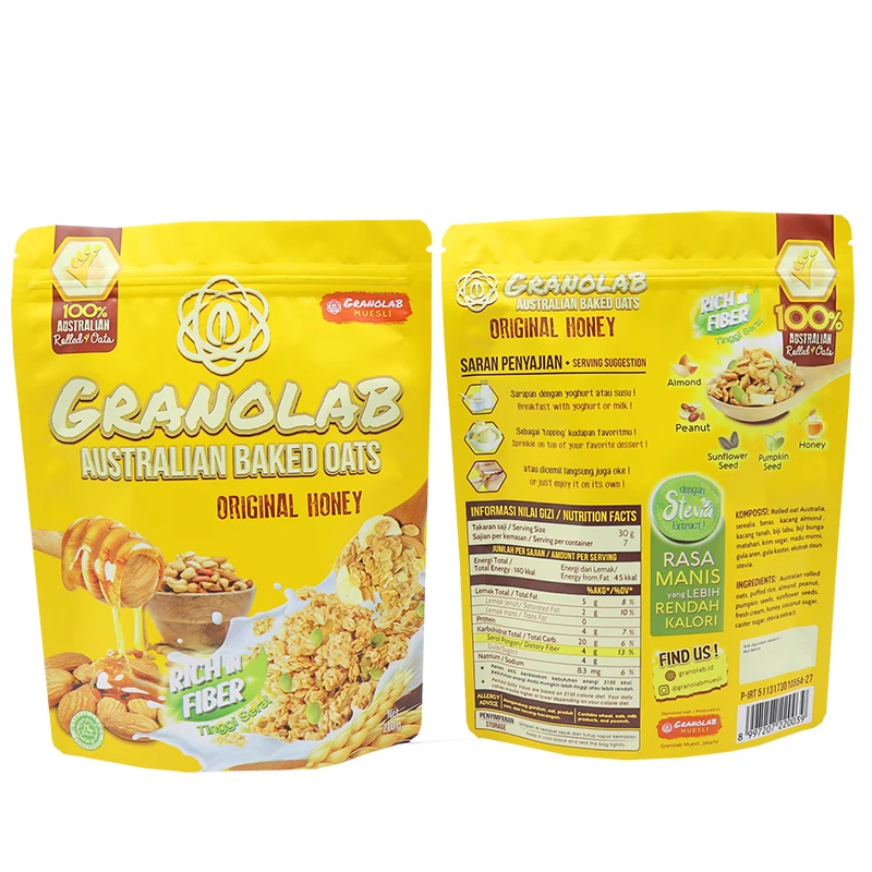 Custom Logo Snack Mango Dried Fruit Packaging Dry Food Packaging Plastic Zipper Pouch Bags