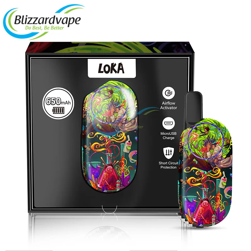 2021 New Coming Loka 510 Thread Cbd Battery Box 650mah Preheating Cbd Vape Battery with Charger