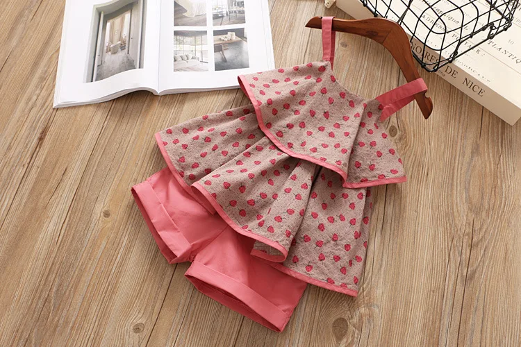 kids clothing Summer Sleeveless Camisole Top Polka Dot Pattern Shorts Girl Clothes Set 2019 Fashion Children Wear