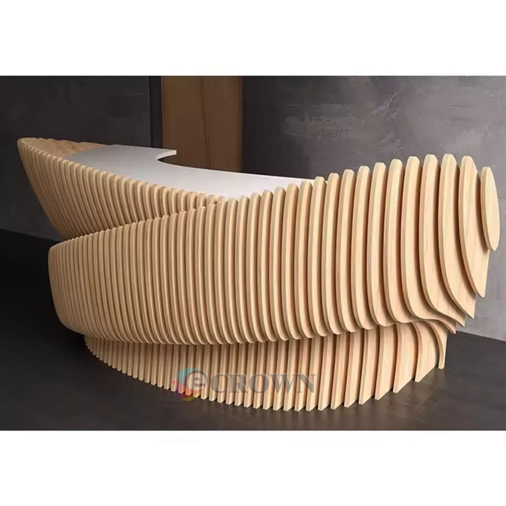 Kiosk Product adorable Spaghetti marble reception modern cashier table checkout