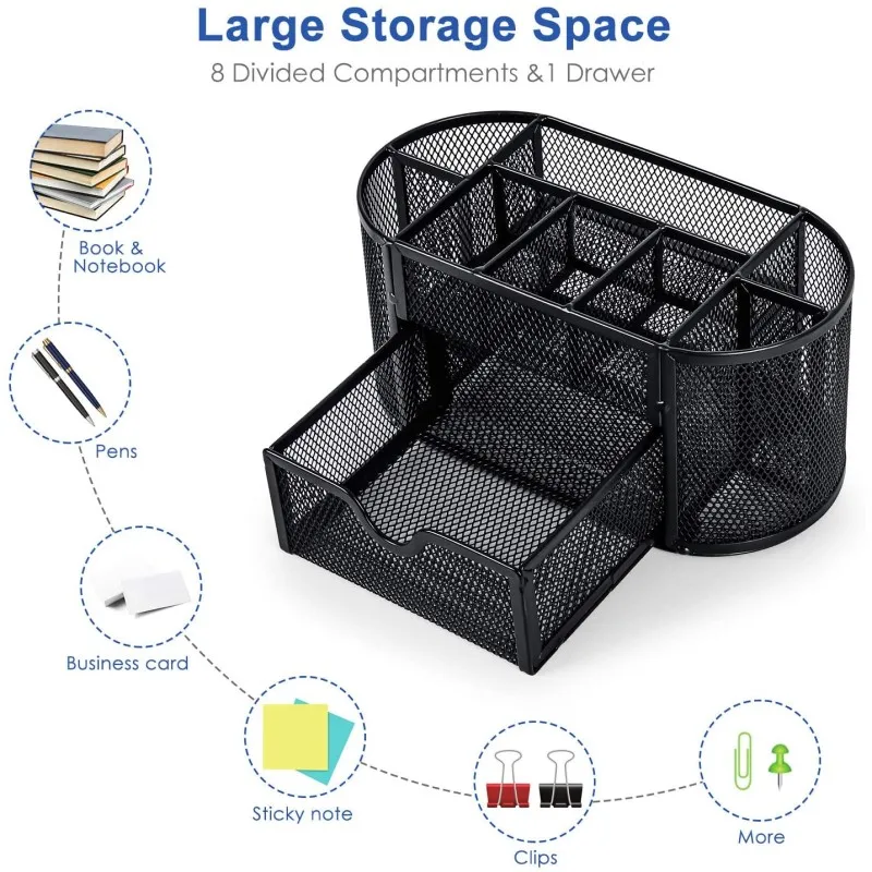Sam Home Office Desktop Decor Pen Holder Organizer Cute Office Supplies Pen and Marker Organization Essentials Desk Caddy