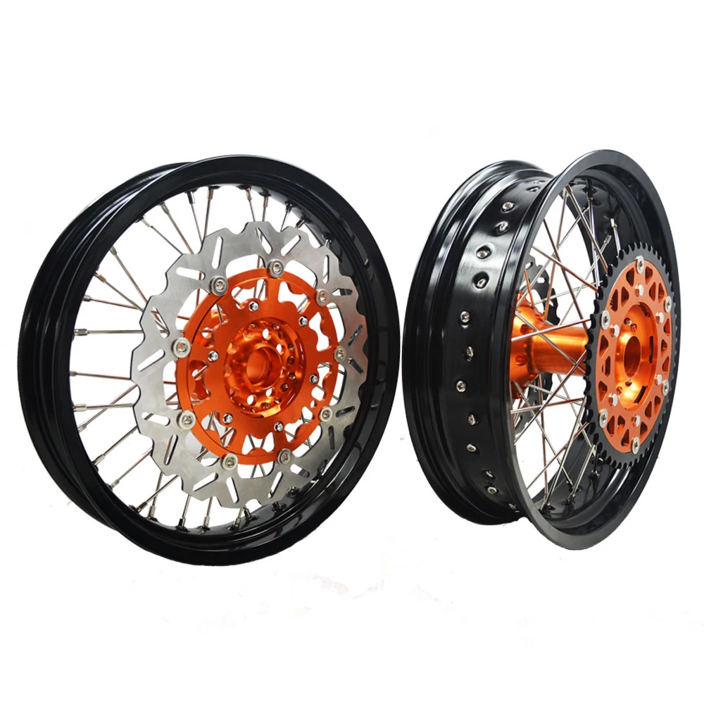 Aluminum alloy Motorcycle Super Motard rims wheels for SXF 250 450
