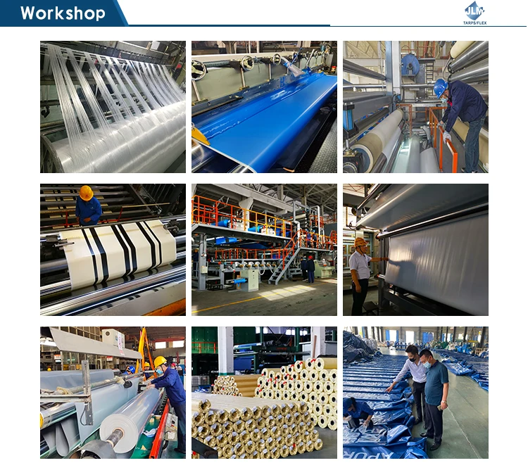 Jinlong Fireproof Welding Tarpaulin Material Waterproof Pvc Polyester