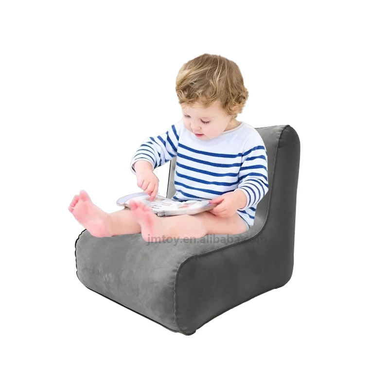 Soft PVC flocking blow up bathroom baby couch air child chair inflatable sofa for kids
