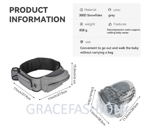 2023 New Factory Hot Sale Protective Hip Seat Ergonomic Waist Carrier Newborns Safety Quality Baby Carrier for Short-term Trips