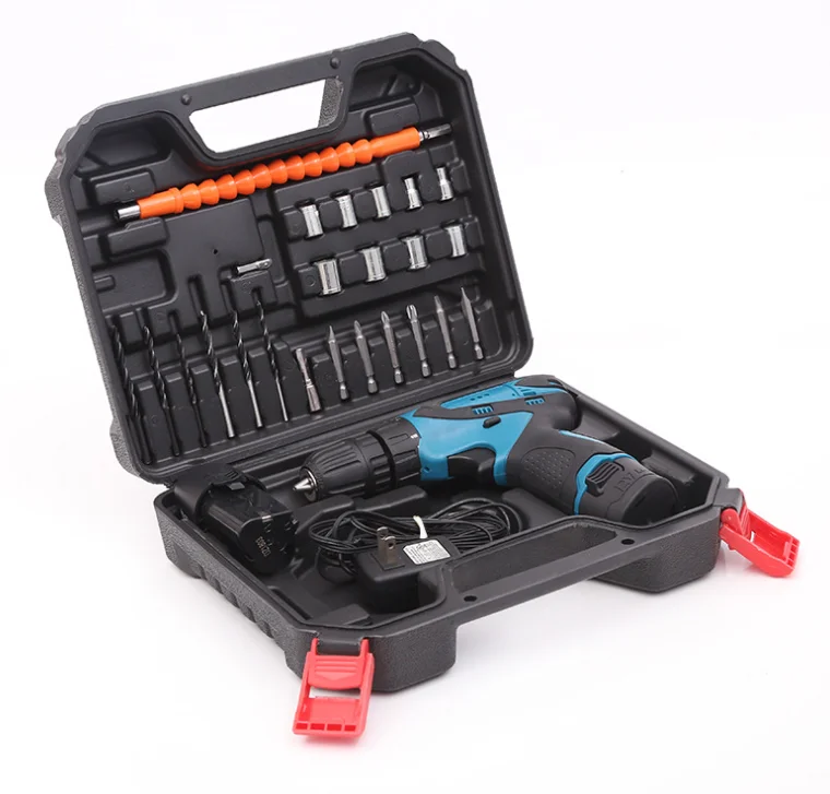Good Quality Cordless Electric Screwdriver 12V battery socket drill wrench set