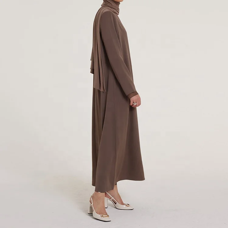 Wholesale Turkish Dubai Abaya Muslim Dress Women Luxury Islamic Clothing Satin Polyester Modest Long Dress Gown
