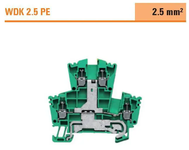 WDK 2,5 PE Weidmuller наземный клеммный блок на din-рейке