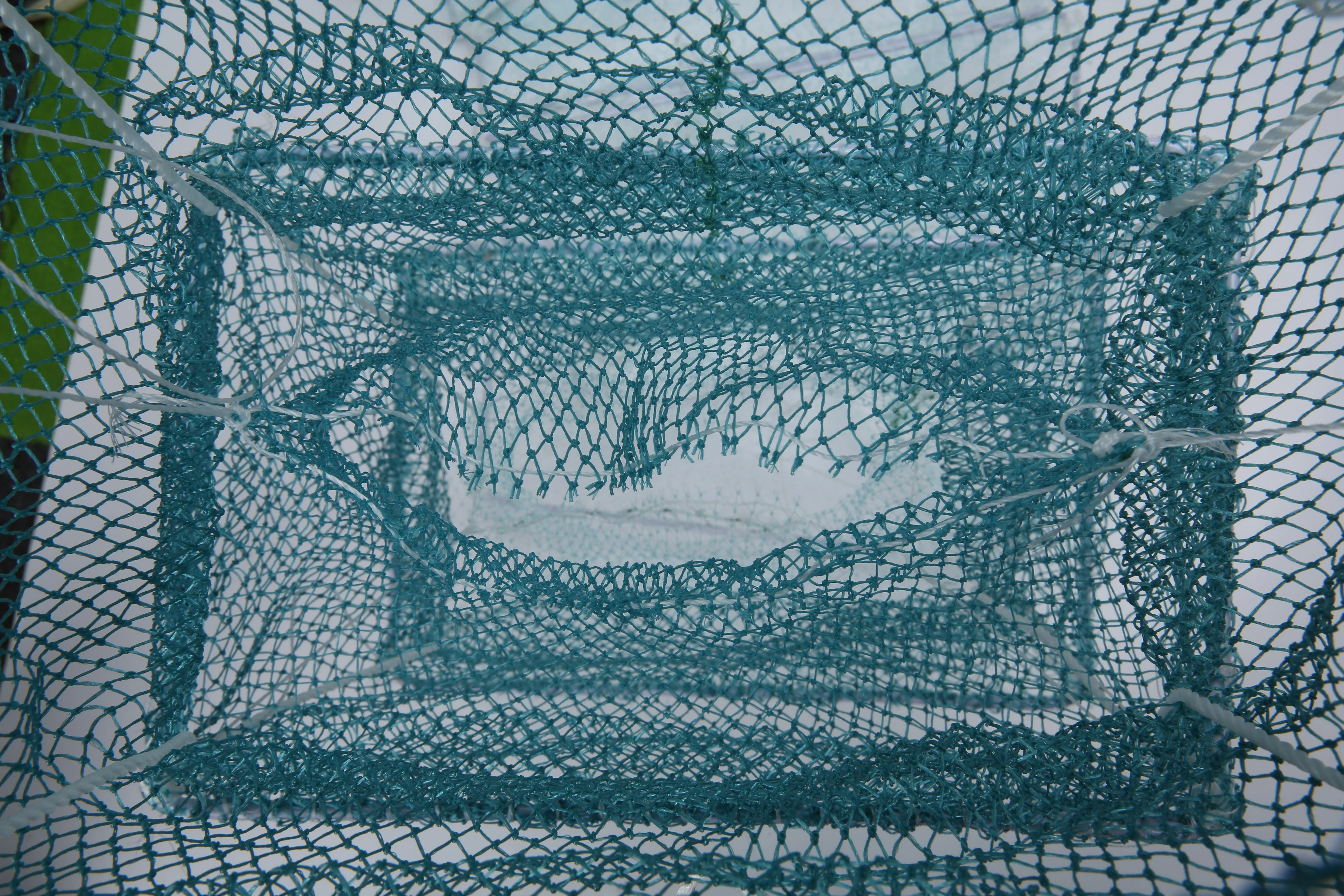 Wholesale foldable 21x32x27(8ply) Long Tail Train Fykes Minnow trap  Lobster Pot Trap Dua Ikan Bubu Naga Bento Naga Bito Naga