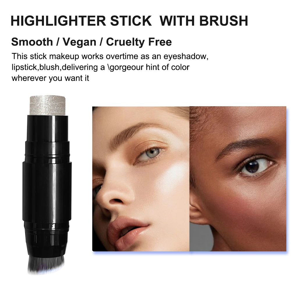 Cruelty free high pigmented waterproof eyeshadow pencil shimmer face body glitter private label eyeshadow stick