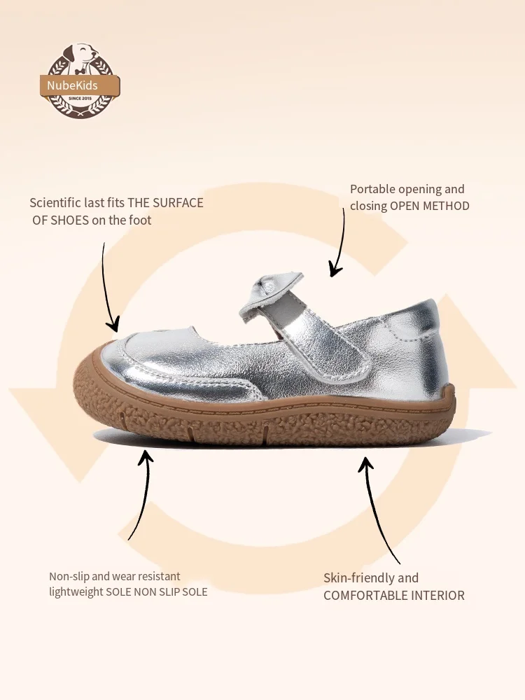 Hot Selling Anti-Slip Girls Soft-Soled Leather Shoes Baby Hollow Heart Toddler Round Toe Shoes