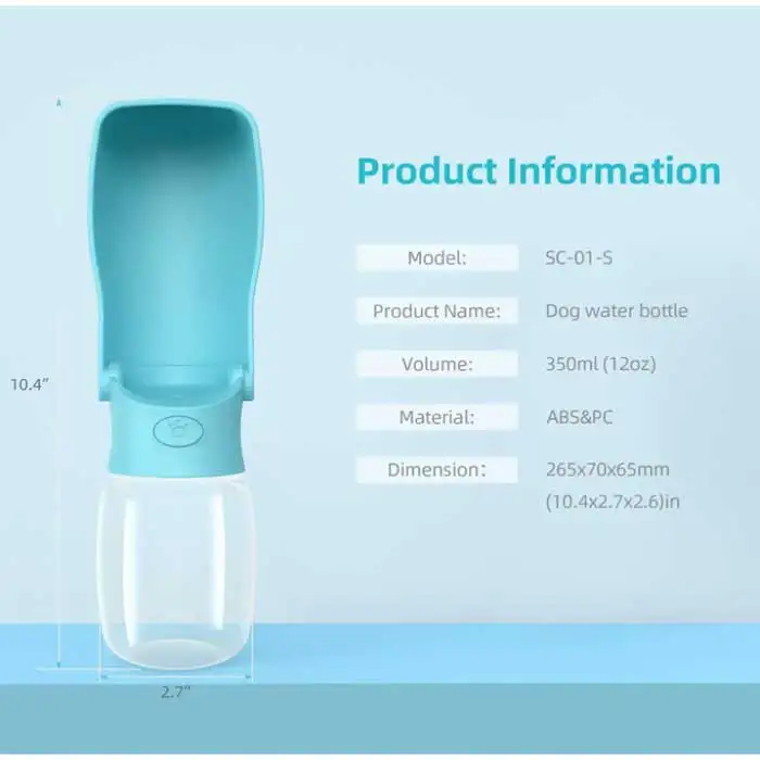 Food Grade Free Leak Proof Portable Pet Dog Water Bottle Cat Travel Cup Dispenser for Pets Outdoor Walking With Food Container