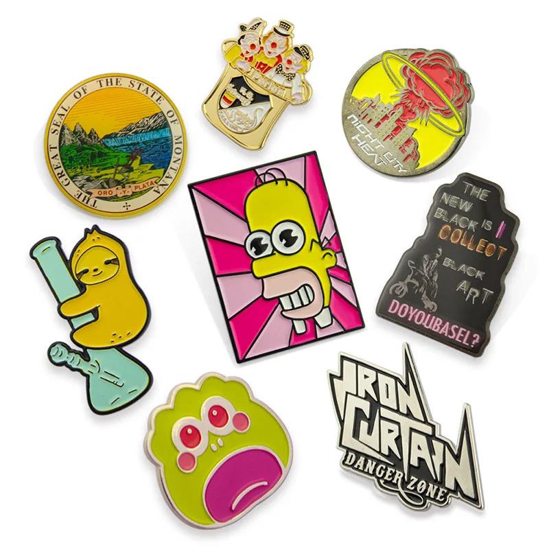 ZhongShan Decorative Design Your Own Transparent  Heart Shaped Metal Badge Hard Soft Cheap Custom Enamel Pins