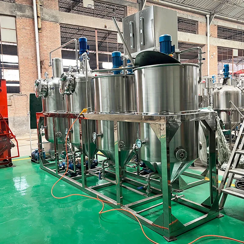 Palm Oil Refining Machine Sunflower Peanut Cooking Edible Vegetable Oil Refinery Equipment
