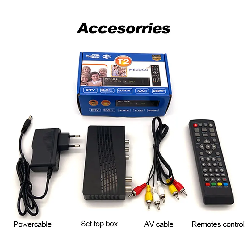 Selling Full HD USB Digital DVB T2 set-top box H 264 decoder MPEG-4 T2 receiver box hd set top box