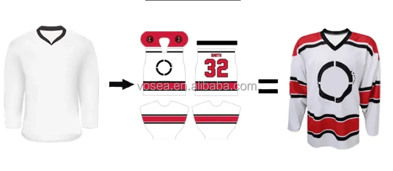 Cheap Embroidered High Quality Practice Hockey Jersey Lightweight 100% Polyester Sublimation Reversible Custom Hockey Jerseys
