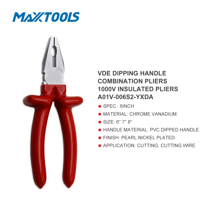 VDE dipping handle Combination pliers 1000V Insulated Pliers