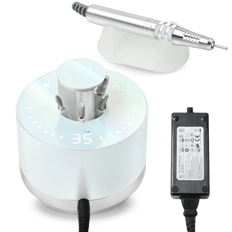 Professional Rechargeable Electric E File Tool OEM Touch Screen 35000rpm 80W Manicure Brushless Nail Art Machine Nail Drill