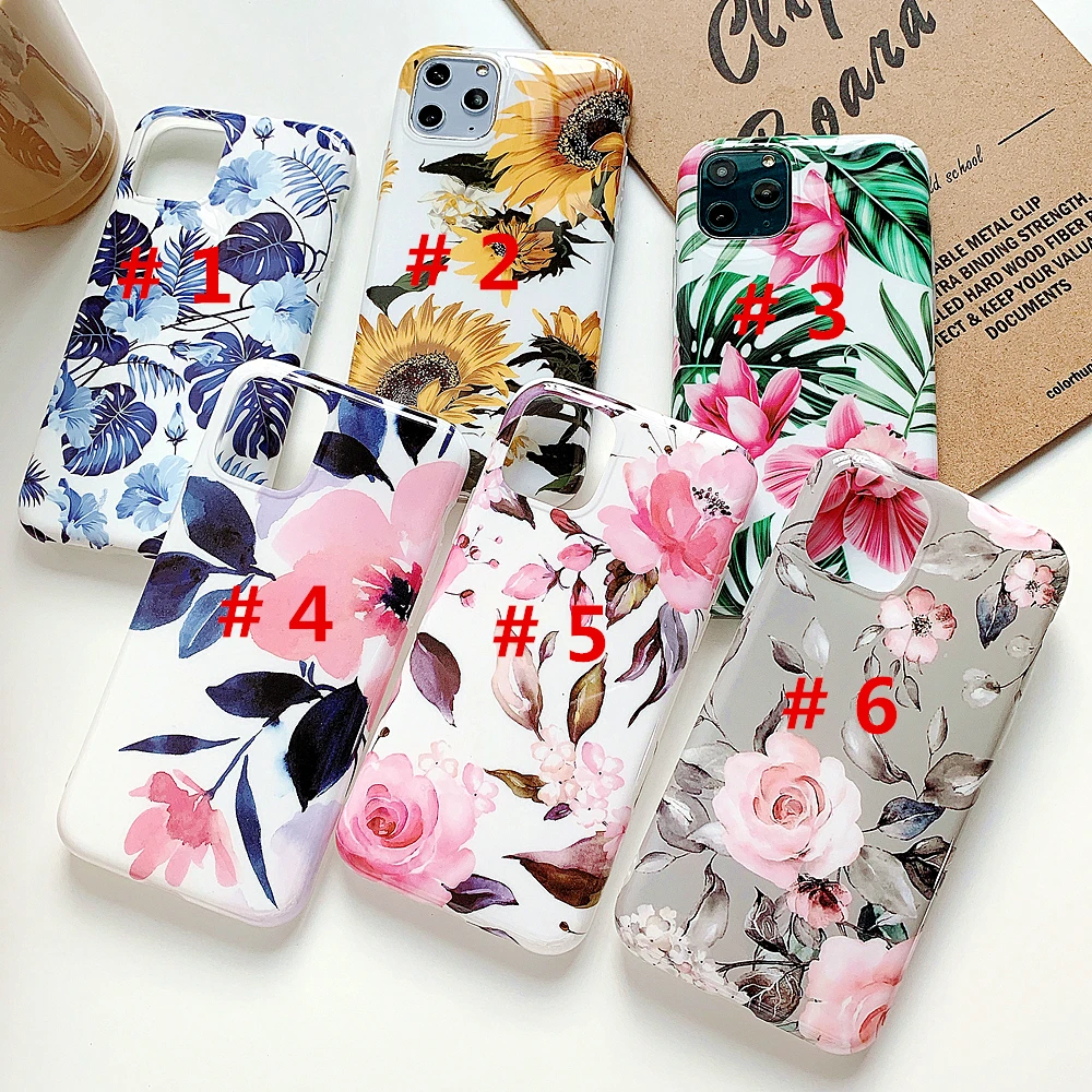  Чехол для мобильного телефона из ТПУ с изображением тропических растений синих пальмовых листьев IMD iPhone 11