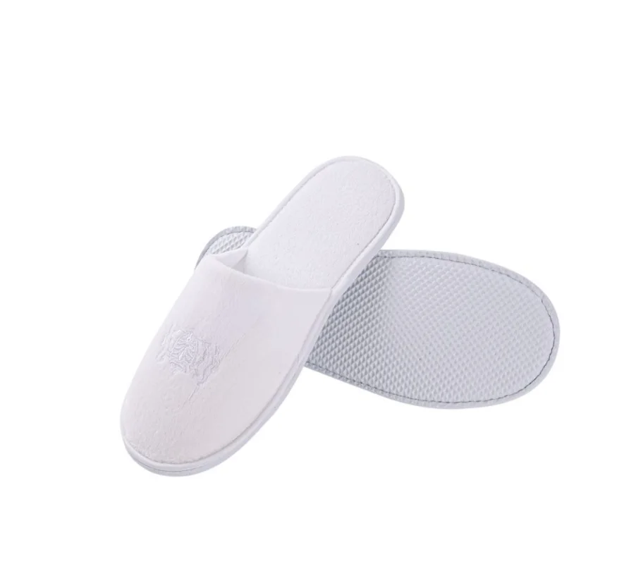 2022 Yangzhou White Waffle Closed Toe Hot Spa Indoor Disposable Slipper for Men Women