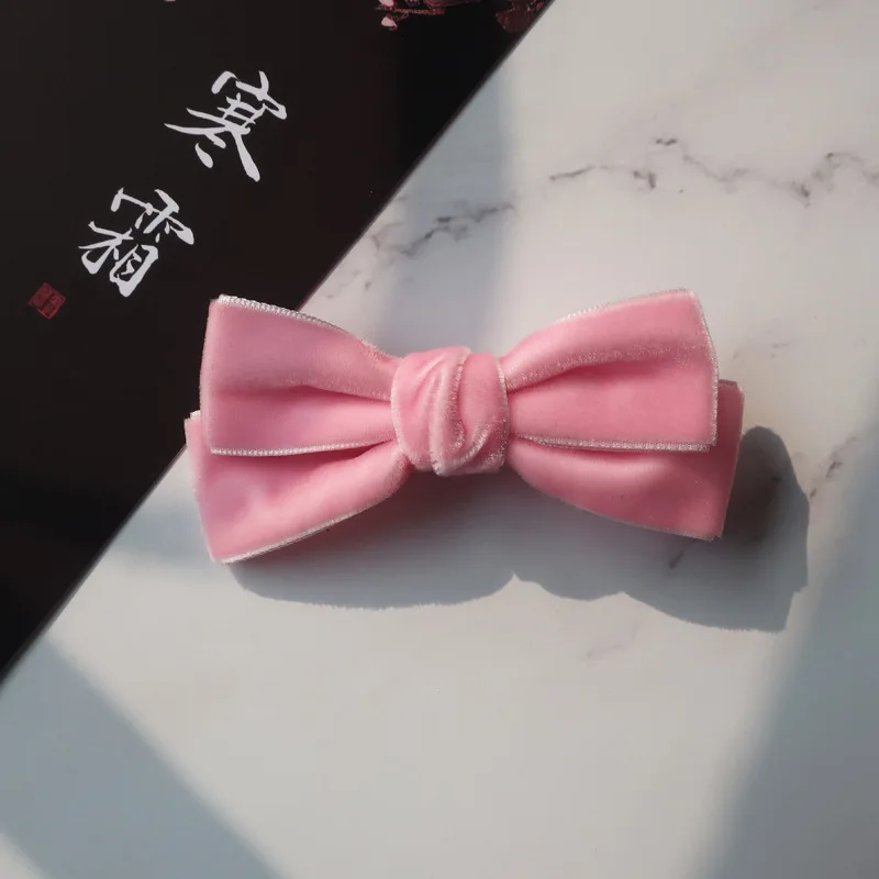 Silk Fabric Ribbon Hair Clips custom size Ribbon Bow Hairpins Hair handmade ribbon bow for gift wrapping