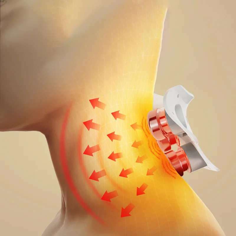 Ems smart heat laser neck massager 2 point pressure with remote