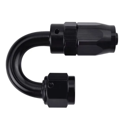Haofa  Swivel Hose End180 Swivel Fuel Line Hose End Fitting Adapter  180 Degree  Aluminum  black AN4 AN6 AN8 AN10 AN12 AN16
