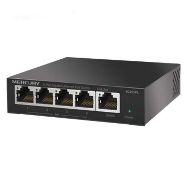 MERCURY SG105PL Full gigabit 5-port PoE switch wireless AP monitoring camera Camera PoE plug and play intelligent identification