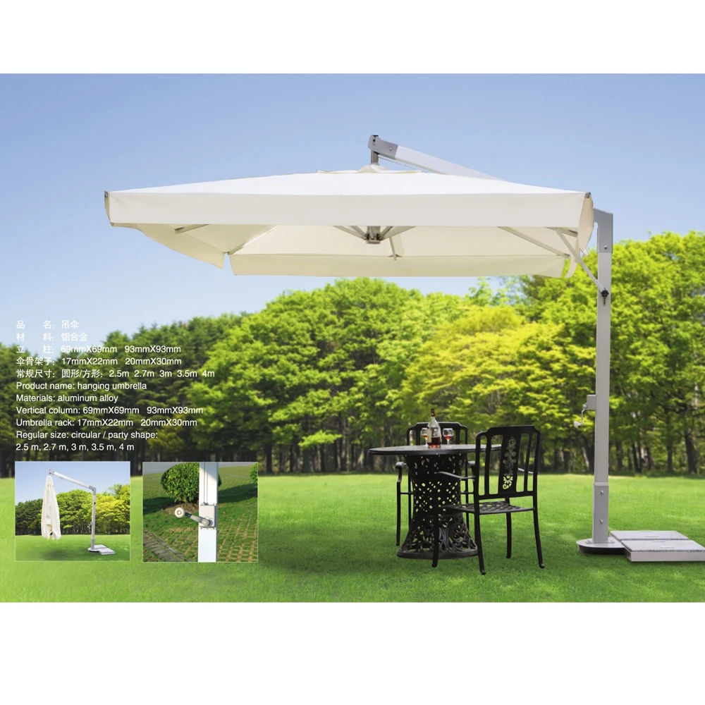 
Outdoor Garden Double Canopy Umbrella Cantilever Large Parasol 3.5m Patio Parasol Economic Umbrellas 