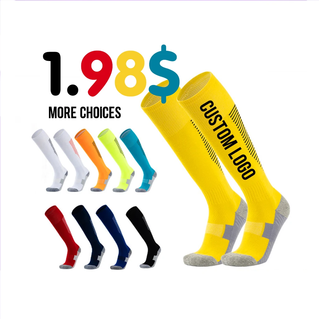 HOSTARON Custom Made Socks High Quality Running Cycle Athletic Socks Football Anti Slip Grip Soccer Men Sports Socks